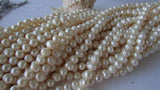 Natural 9-10mm Freshwater Pearl Beads Full Strand DIY Fine Jewelry