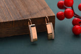 Aomigc Long 585 Rose Natural Zircon Earrings