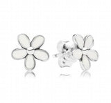 925 Silver Dazzling Daisy Crystal Stud Earrings Wedding Gift