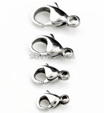 316L 10mm Stainless Steel Necklace Chain Bracelet Lobster Clasp Clip