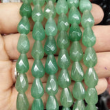 Faceted Natural Stone Water Drop Shape Beads Crystal Agates Loose Beads