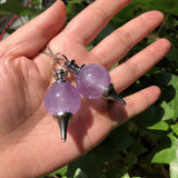 1 Pc High Amethyst Pendulum Pendant Crystal Reiki Healing Stone