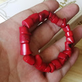 Red Coral Bracelet Healing Gemstone Fine Jewelry Bangle