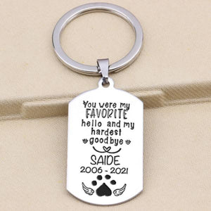 Personalized Kid Name Keyring for Dad, Stainless Steel Car Key Tag Holder