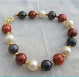 8-9MM South Sea Chocolate Pearl Bracelet 7.5-8inch 14KG