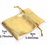 100Pcs Silver Organza Bag Jewelry Pouch Christmas Wedding Party Gift Bags