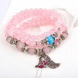 Natural Crystal Beads Fox Bracelet Gemstone Jewelry Women
