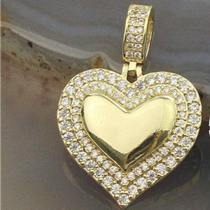 10pcs 20mm Heart CZ Charm Pendant, Micro Pave Handmade Jewelry Component