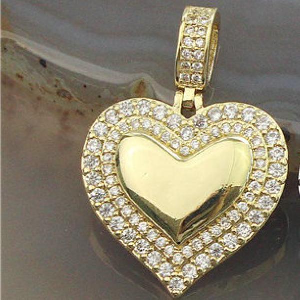 10pcs 20mm Heart CZ Charm Pendant, Micro Pave Handmade Jewelry Component