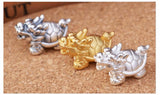 3D 999 Silver Fengshui Dragon-Turtle Beads