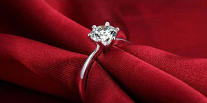 5pcs Zircon Silver Plate Copper Ring