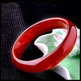 Natural Agate Chalcedony Red 54-64mm Bangle Princess Jewelry