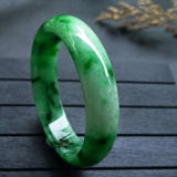Zheru Jewelry Natural Burmese Jade Two-tone Bracelet