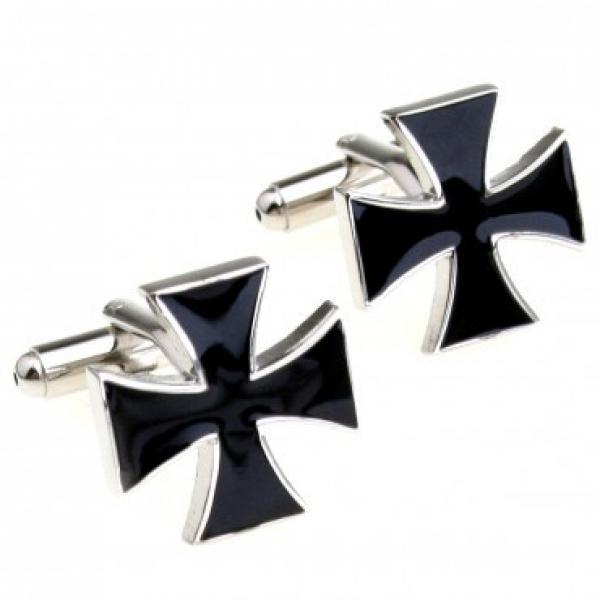 Elegant Cross Cufflink Set - 2 Pairs