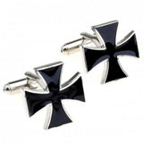 Elegant Cross Cufflink Set - 2 Pairs