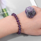 Natural Clear Quartzs Bracelets Raw Stone Healing Lapis Lazuli Energy Health Pro