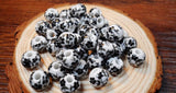 50pcs 10mm Large Hole Ceramic Beads Flower Porcelain DIY Jewelry Making