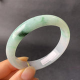 Zheru Jewelry Natural Burmese Jade Bicolor 54-64mm Bracelet Princess Jewelry