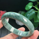 Natural Burmese Emerald Dark Green 54-64mm Bracelet Princess Jewelry