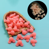 50Pcs Mouse Cartoon Silicone Glowing Beads DIY Necklace Making Charm