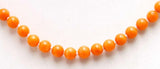 Qingmos Natural Orange Coral Necklace 5-6mm Round Coral Chokers 17''