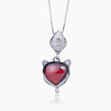 S925 Silver Fox CZ Pendant Necklace