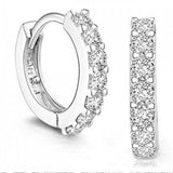 Zircon Sterling Silver Stud Earrings - Birthday Gift for Women