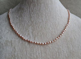Lavender Pearl Necklace 4-5mm Wedding Jewelry Gift