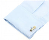 Men's Football Cup Cuff Links Copper Golden
