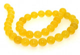 10mm Yellow Jade Round Gemstone Beads 15inches Strand