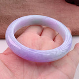 Natural Burmese Light Purple Jadeite Bracelet 54-64mm