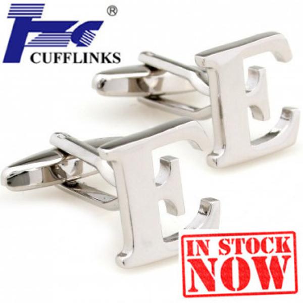 E Letter Alphabet Cufflink Cuff Link 2 Pairs