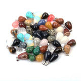 Natural Stone Water Drop Pendants for Jewelry Making