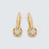 Love Round Zircon Wedding Party Earrings