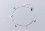 925 Sterling Silver Star Anklet GTLS713