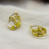Dried Flower Resin Pendant Charms 10pcs/lot DIY Jewelry Finding