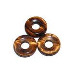 5pcs Natural Stone Donut Charm Pendant Beads Jewelry Making DIY 18mm