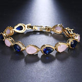 Rose Zirconia Water Drop Bracelet for Women