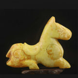 Hand Carved Natural Jade Horse Pendant