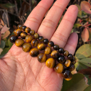 Yellow Tiger Eye Bracelet Crystal Quartz Healing Stone Jewelry