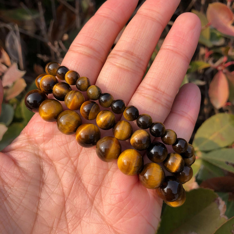 Yellow Tiger Eye Bracelet Crystal Quartz Healing Stone Jewelry