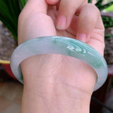 Zheru Jewelry Natural Myanmar Jade Ice Light Green Two-Color Bracelet