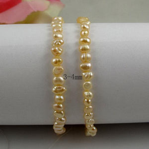Pink Freshwater Pearl Loose Beads 3-4mm - One String Loose Pearl Jewelry