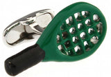 Green Tennis Racket Cufflinks for Shirt J1100