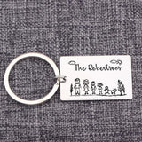 Custom Family Portrait Keychain with Names