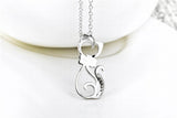 S925 Sterling Silver Butterfly Cat Necklace Clavicle Chain