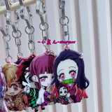 Kimetsu no Yaiba Anime Acrylic Key Chains - Cartoon Keyring Pendant