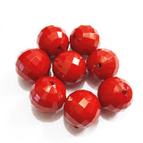 20mm Chunky Acrylic Round Faceted Beads 100pcs/bag