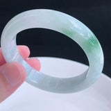 Natural Burmese Light Two-Color Jadeite Bracelet 54mm-64mm