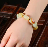 Natural Hetian Jade Rough Stone Bracelet - Men's & Women's Jewelry